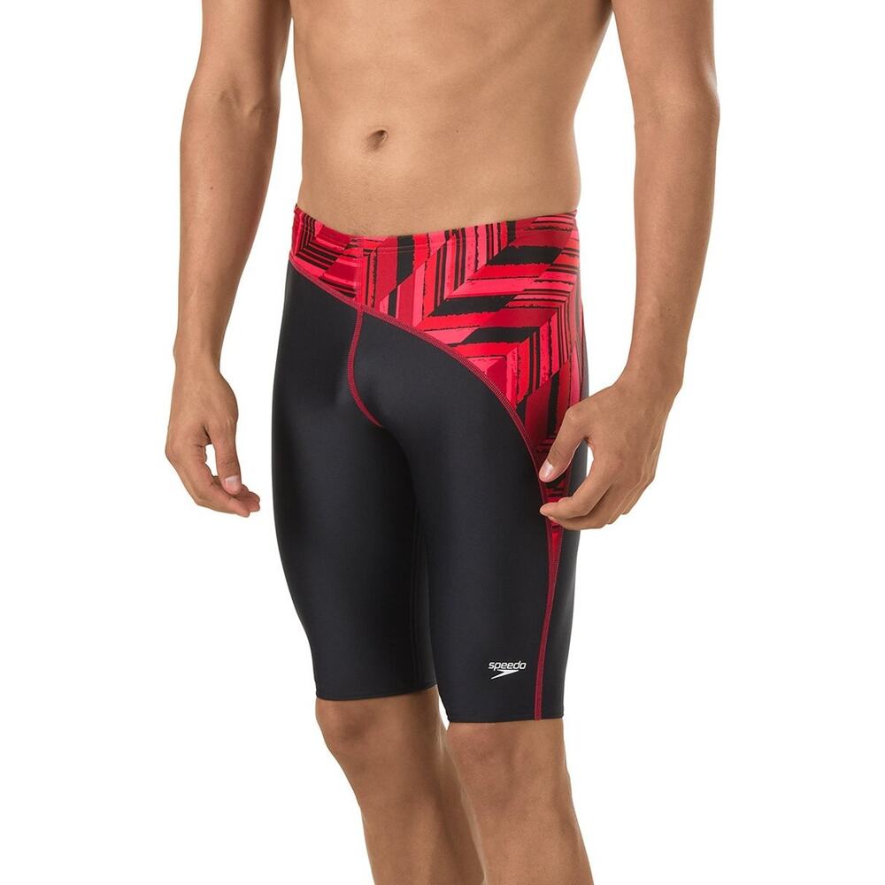 Speedo Men's Swimsuit Jammer Endurance+ Deep Red Size 22